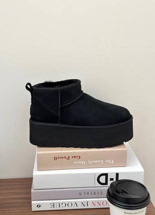 Ugg угги на платформе сапоги зима ultra mini platform beige6 фото