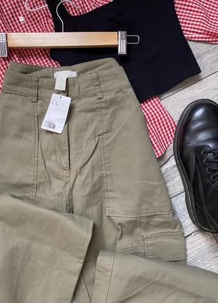 Нові бавовняні штани карго від h&m3 фото