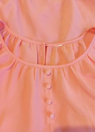 Красивая блуза батал персикового цвета3 фото