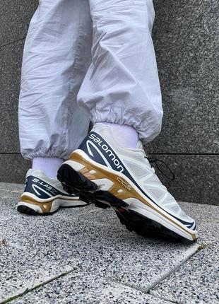 Salomon s/lab xt-6 beige/blue/gold5 фото