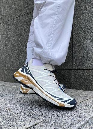 Salomon s/lab xt-6 beige/blue/gold9 фото