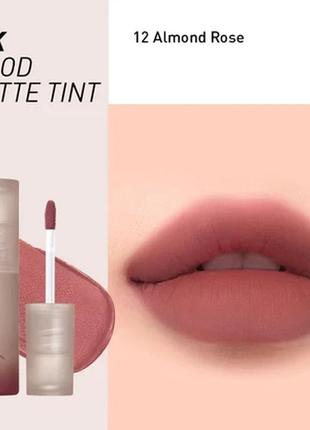 В наличии матовий тінт для губ  peripera ink mood matte tint #12 almond rose 4 г