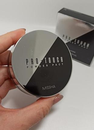 Компактна пудра для обличчя missha pro touch powder pact spf25/pa++ 10 g3 фото