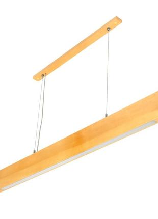Підвісний лінійний світильник з натурального дерева янтарний avaton #1005/1 forest-36w 4000k 120см (сосна)