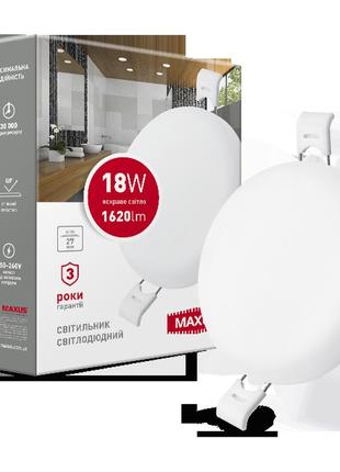 Led светильник точечный врезной maxus sp edge 18w, 4100к (круг)