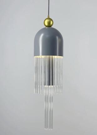Оригінальний світильник masiero з сірою фурнітурою1 фото