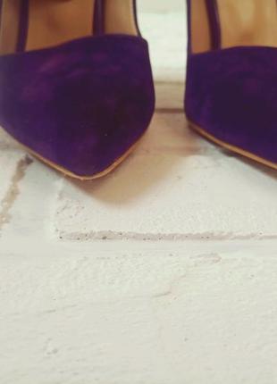 Шикарные туфли лодочки,фиолетового цвета4 фото