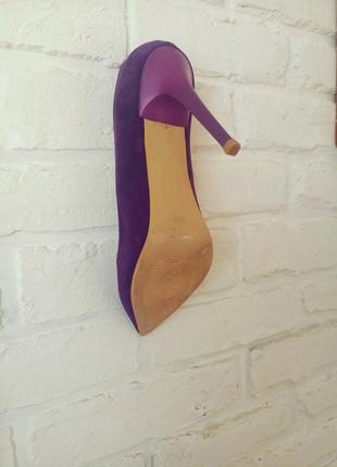 Шикарные туфли лодочки,фиолетового цвета5 фото