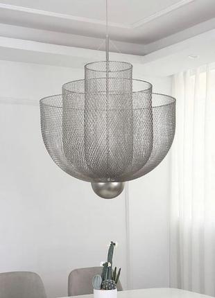 Уникальный дизайнерский светильник в хроме.5 фото