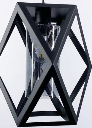 Світильник у геометричному металевому корпусі.4 фото