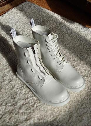 😍dr. martens sinclair mono white lux (сьемная змейка) 😍8 фото