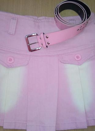 Юбка под джинс, розовая