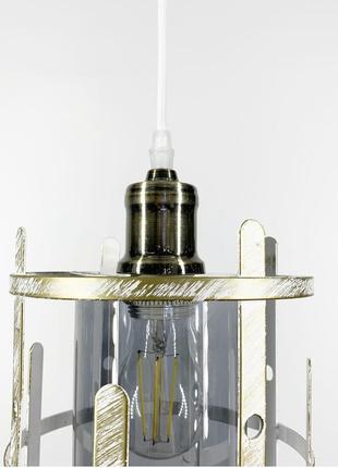 Светильник лофт с позолоченным корпусом.6 фото