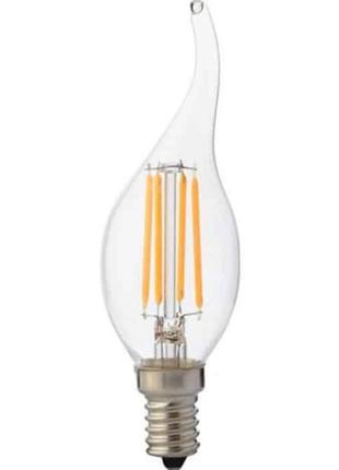 Світлодіодна лампа filament flame-4 4w е14 4200к1 фото