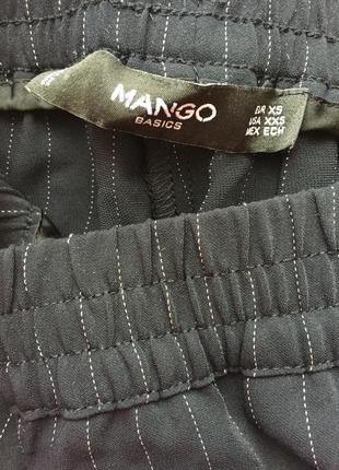 Тонкі брючки синій denim в тонку смужку бренду mango,розмір хс-с6 фото