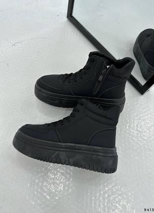 36 38 39р кросівки жіночі чорні зима2 фото