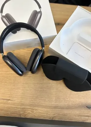 Airpods max з активним шумопоглинанням та прозорістю, як в оригіналі в чорному кольорі 🔥