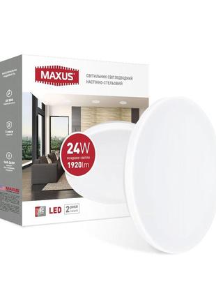 Світильник світлодіодний maxus ceiling light 24w 4100k c (коло)