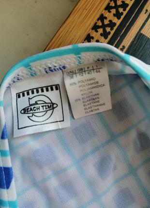 Високі плавки геометричний візерунок у квадратики низ від купальника4 фото