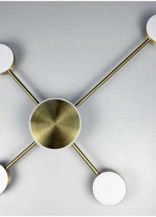 Стельова led люстра-супутник кольору латунь