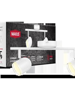 Спот світильник на 2 лампи maxus msl-01c 2x4w 4100k білий
