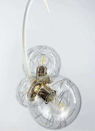 Стельова лофт люстра у формі півмісяця в білому кольорі корпусу 301_415