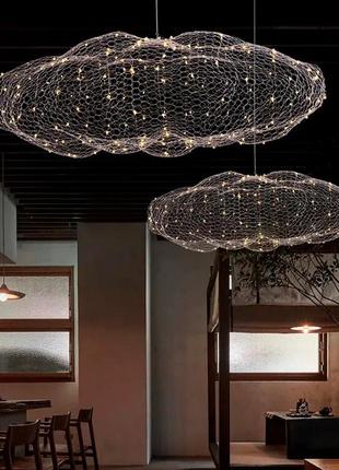 Дизайнерська декоративна біла люстра-хмаринка