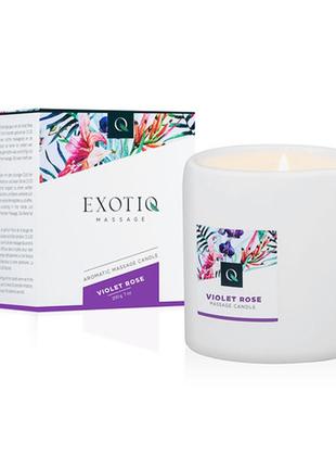 Масажна свічка exotiq massage candle violet rose 200 г