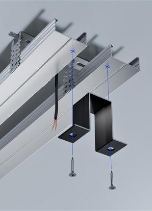 Магнітний трековий шинопровід prolum m25; 220v; врізний накладний - p25; 2m4 фото