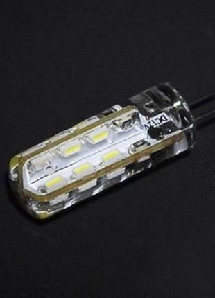 Силиконовая лампа светодиодная 1 вт led g4 white