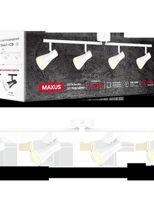 Спот светильник на 4 лампы maxus msl-02c 4x4w 4100k белый