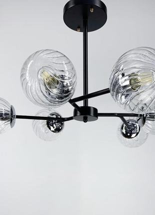 Стельова лофт люстра на 6 або 10 прозорих плафонів 246_352