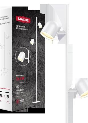 Спот світильник на 2 лампи maxus msl-01f 2x4w 4100k білий