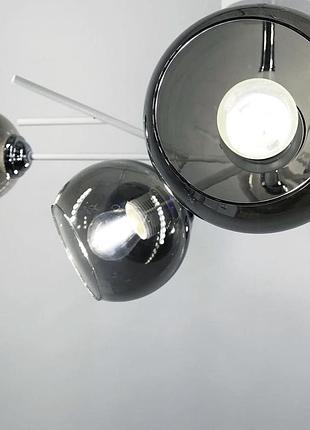 Стельова лофт люстра в білому на 4 плафони 695_9774 фото