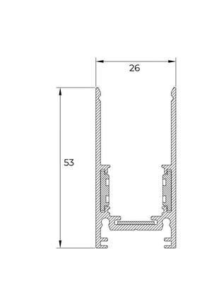 Магнитный трековый шинопровод prolum™ m20; врезной накладной – p20; 2m2 фото