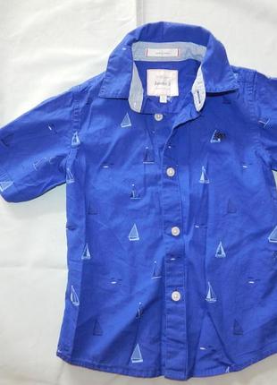 Jasper conran рубашка натуральная модная на мальчика 3-4 года
