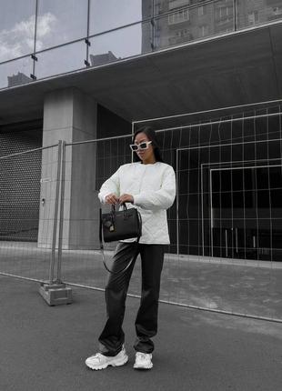 Стильная трендовая куртка стеганая короткая плащевка базовая