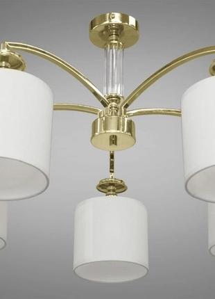 Современная люстра с абажурами на 5 ламп 1018/5g