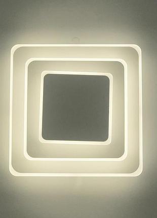 Стельовий або настінний led світильник-трансформер на три квадрати3 фото