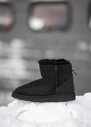 Угги замшевые на меху ugg classic mini zip