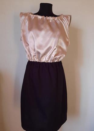 Сукня айворі, чорний низ.