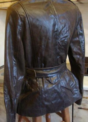 Куртка кожаная коричневая 40 s/m8 фото
