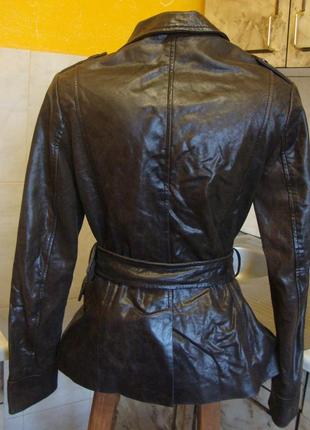 Куртка кожаная коричневая 40 s/m7 фото