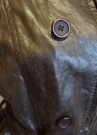 Куртка кожаная коричневая 40 s/m6 фото