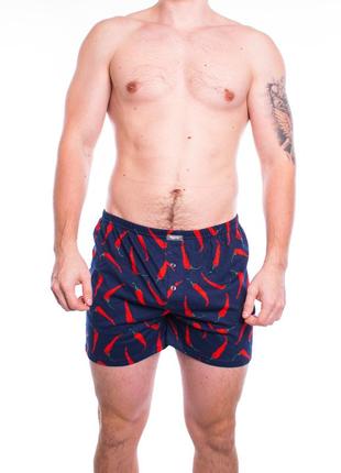 Bono чоловічі труси боксери сімейні класика 000007 темно сині перчики