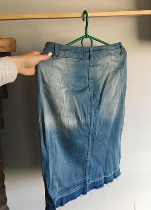 Джинсовая юбка размер l2 фото