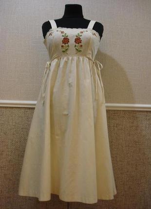 Летнее платье из хлопка с вышивкой бренд st.michael1 фото