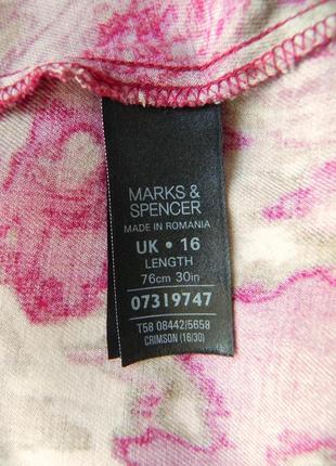 Літня спідниця а-силуету з квітковим принтом з віскози від marks & spencer9 фото