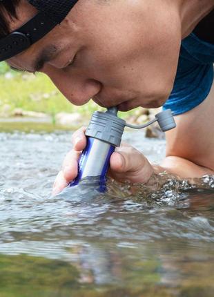 Туристический фильтр для очистки воды. water filter staraw 0.1 микрон (портативный)6 фото