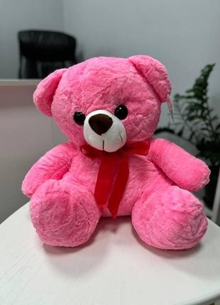 Іграшка-плед ведмедик рожевий3 фото